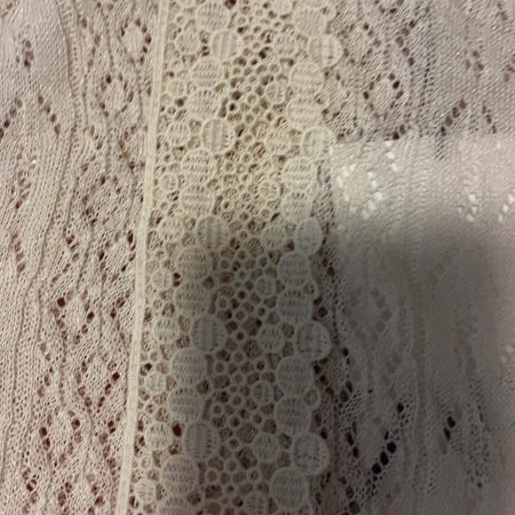 Zara ecru cream pointelle and lace knit top NWT - Picture 5 of 12